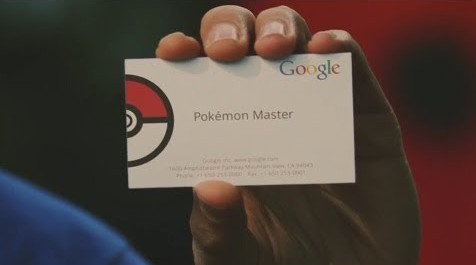 구글이 발행한 포켓몬 마스터 명함, 구글 공식 유튜브 계정 갈무리