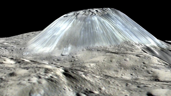 세레스 얼음 화산 상상도, 이미지 출처: NASA
