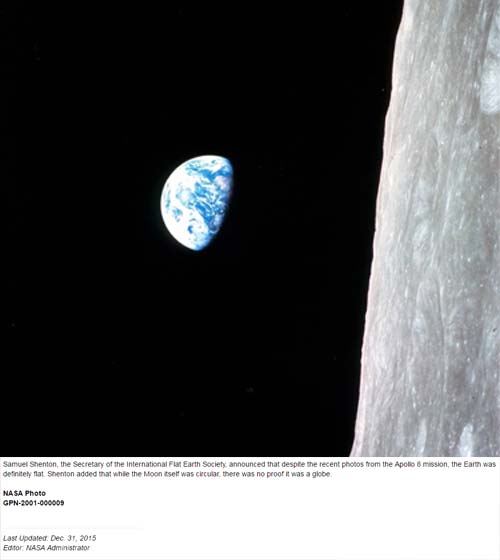 1968년 12월 29일 아폴로 8호가 찍은 지구, 출처 : NASA