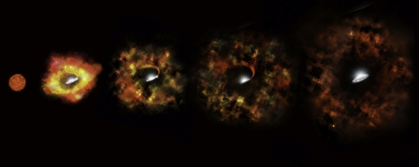 N6946-BH1이 블랙홀이 되어가는 모습 출처 : NASA, ESA