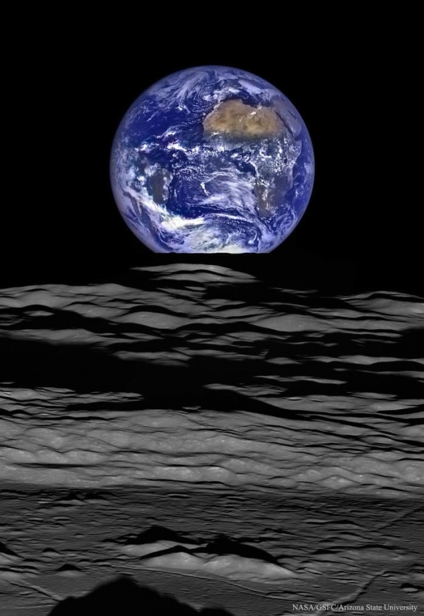 Earthset(지구가 지는 모습) Image Credit: NASA/GSFC/Arizona State U./Lunar Reconnaissance Orbiter
