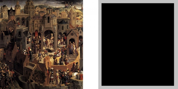 좌) Hans Memling이 그린 'Passion Christi'   우) 글쓴이가 그린 그림