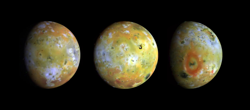 태양계에서 화산활동이 가장 활발한 곳. 목성의 위성 이오(Io)출처: NASA/JPL/USGS