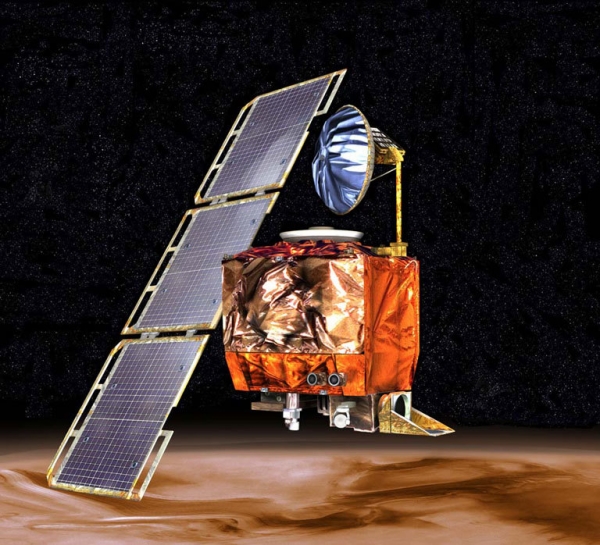 NASA의 화성 기후 탐사선(Mars Climate Orbiter). 출처: NASA/JPL-Caltech
