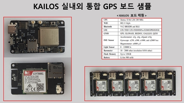 실내외 통합 GPS 보드 샘플. 출처 : KAIST